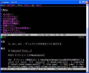 VLゴシック+PuTTY UTF-8+Emacs