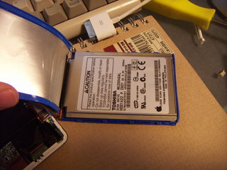 iPod 3G 20G HDDを確認
