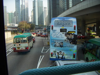 香港の2階建てバス